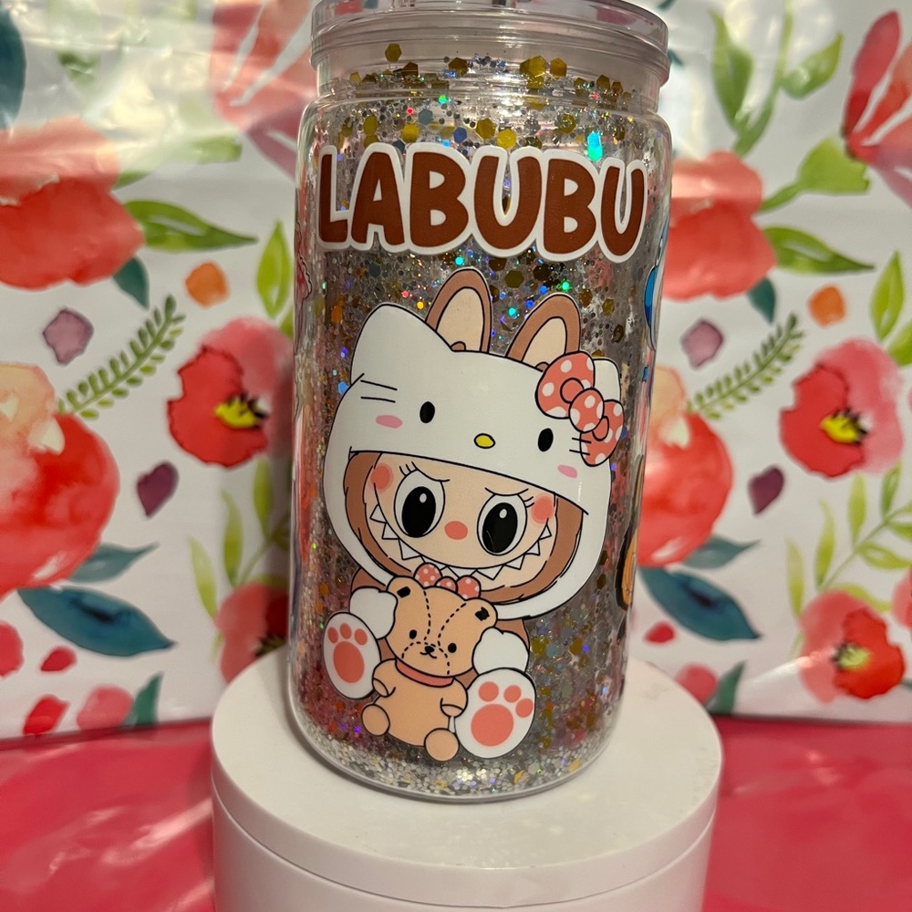 Labubu snowglobe tumbler